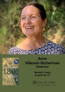 Dédicace d'Anne Villemin-Sicherman
